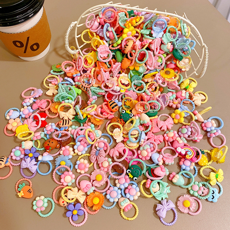 Hair Care Daily - 30/50/100Pcs 재미있는 동물 과일 패턴이 있는