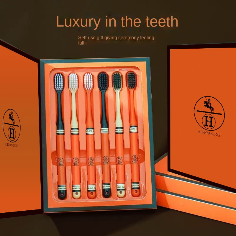 Hair Care Orange - 6Pcs 고급 오렌지 라이트 럭셔리 칫솔