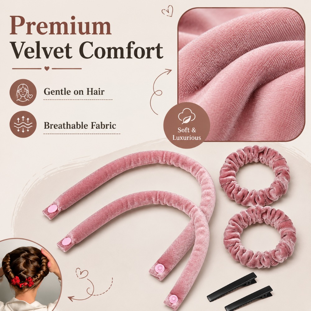 Hair Roller Set Flexi - 6종 무열 컬링 로드 세트, 열