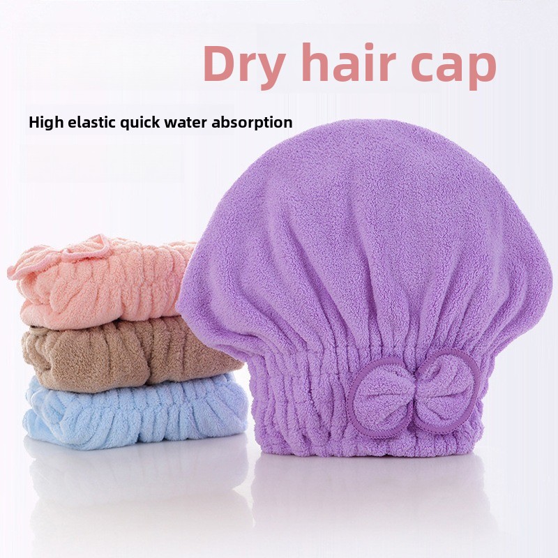 Hair Care Daily - 1개입 마이크로파이버 헤어 터번 (리본 매듭,