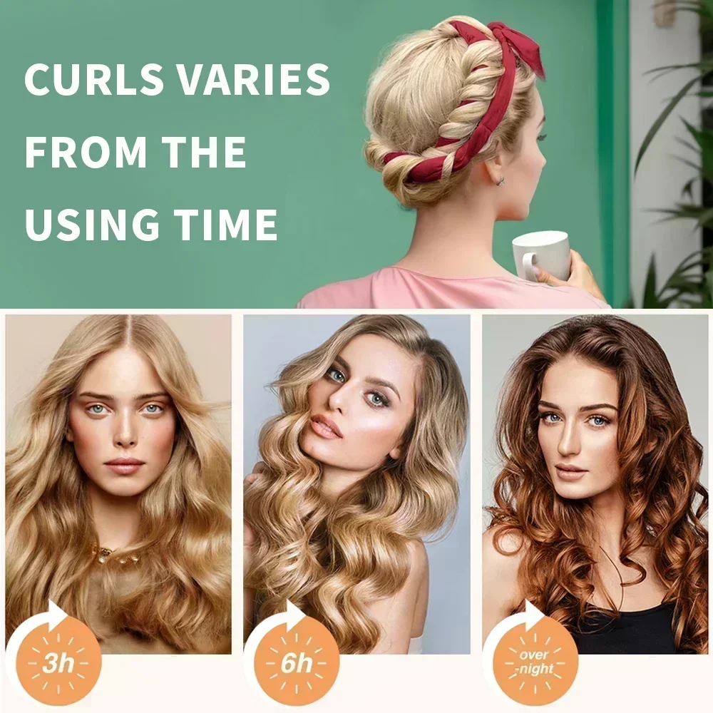 여성 무열 컬링로드 머리띠 게으른 헤어 컬러 열 없음  - Hair Roller Set Flexi 리뷰 및 가격