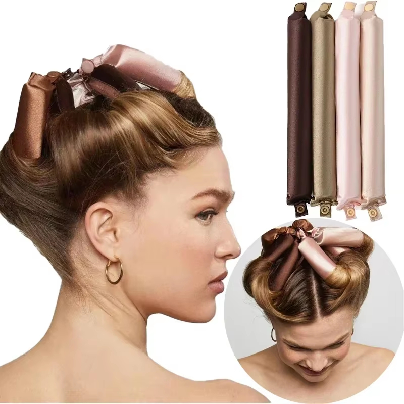 4/5개입 무열 컬링 로드 세트 (새틴 보닛 포함) 긴 - Hair Roller Set Flexi 리뷰 및 가격