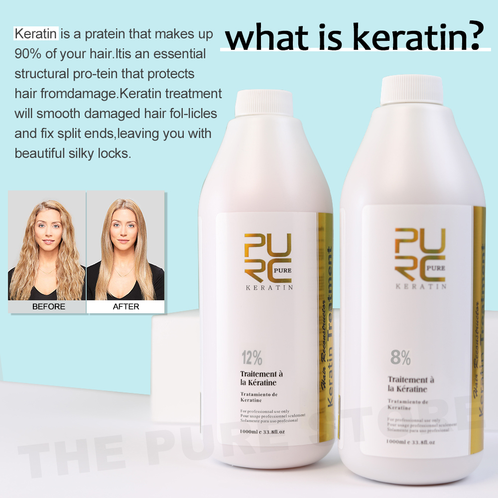 PURC 8% 케라틴 스무딩 트리트먼트 곱슬거림 제거  - Hair Care With Protein 리뷰 및 가격