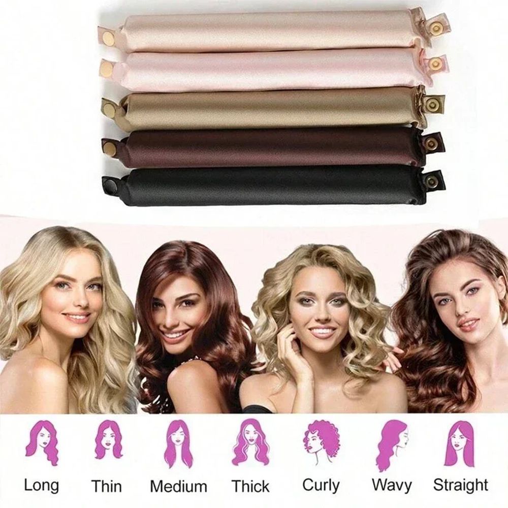 5개입 무열 컬링 로드 세트, 새틴 보닛 포함, 긴 부 - Hair Roller Set Flexi 리뷰 및 가격