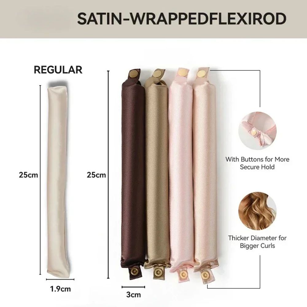 5개입 무열 컬링 로드 세트, 새틴 보닛 포함, 긴 부 - Hair Roller Set Flexi 리뷰 및 가격