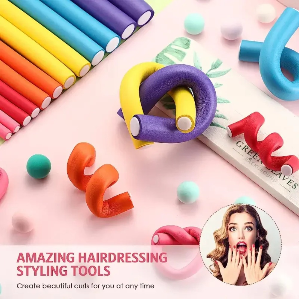 42개입 무열 헤어 컬링 로드, 열 없는 헤어 컬러,  - Hair Roller Set Flexi 리뷰 및 가격