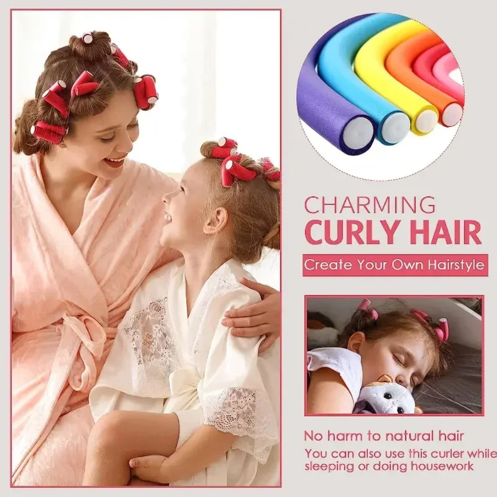 42개입 무열 헤어 컬링 로드, 열 없는 헤어 컬러,  - Hair Roller Set Flexi 리뷰 및 가격