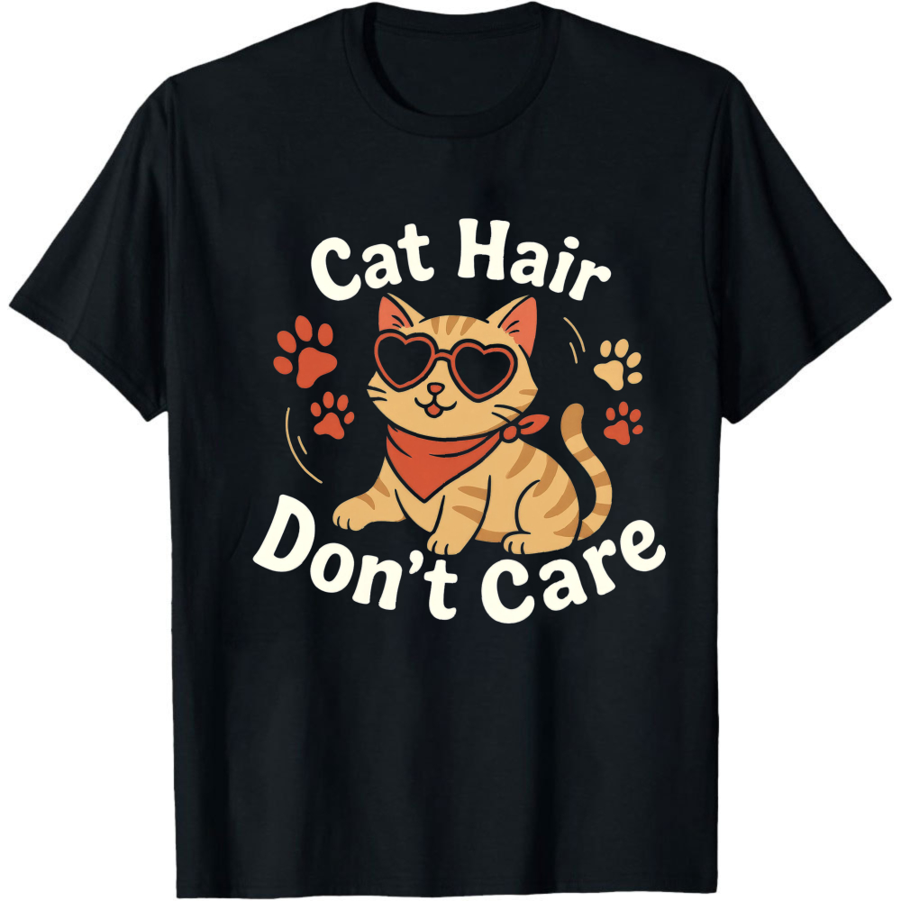 고양이털은 상관없어요 그래픽 티셔츠 남성용 귀여운 오렌 - Hair Care Orange 리뷰 및 가격