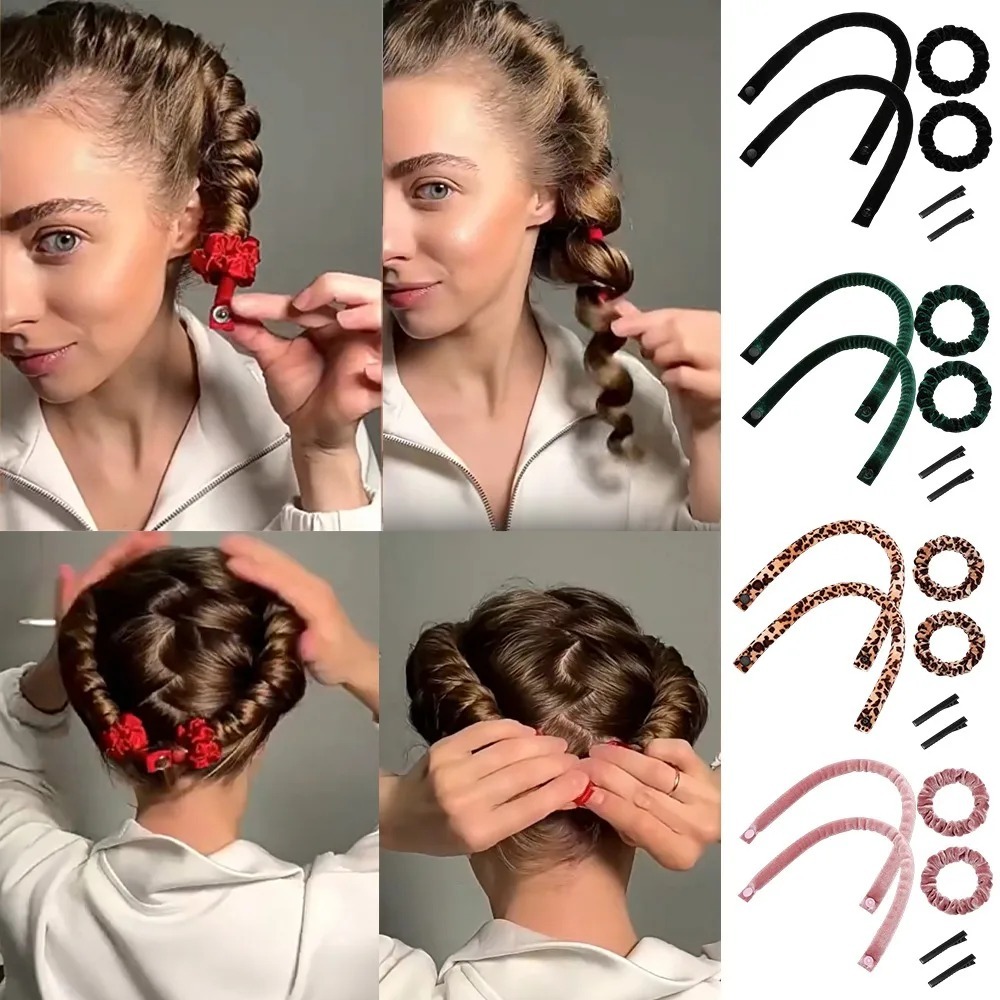 6종 무열 컬링 로드 세트, 열 없는 헤어 컬러, 밤새 - Hair Roller Set Flexi 리뷰 및 가격
