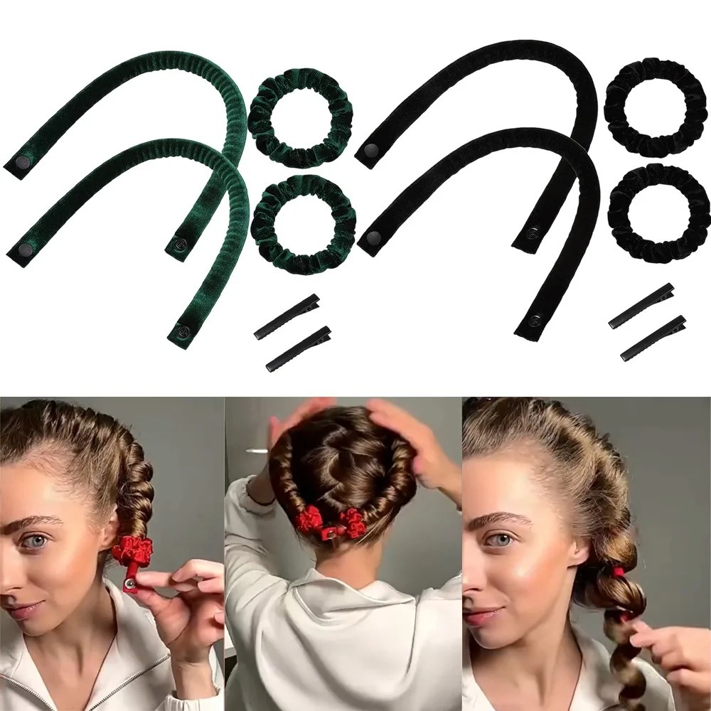 6종 무열 컬링 로드 세트, 열 없는 헤어 컬러, 밤새 - Hair Roller Set Flexi 리뷰 및 가격