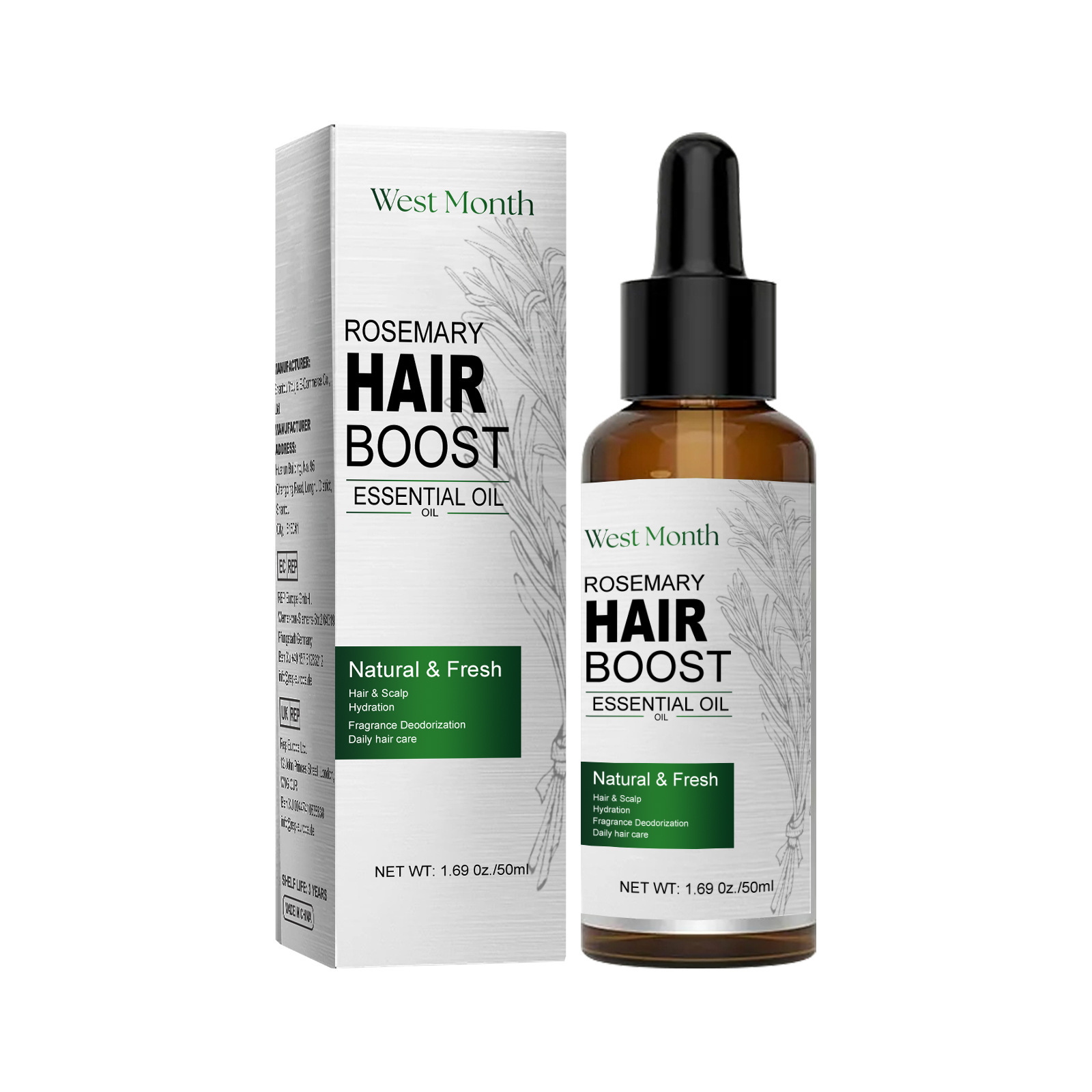 로즈마리 모발 성장 에센셜 오일, 대머리 두피 치료,  - Rosemary Hair Oil 리뷰 및 가격